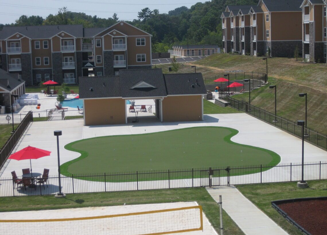 Playground turf surface installation