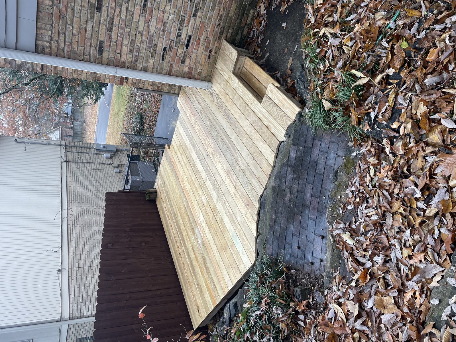 Wood deck build project in North Alabama